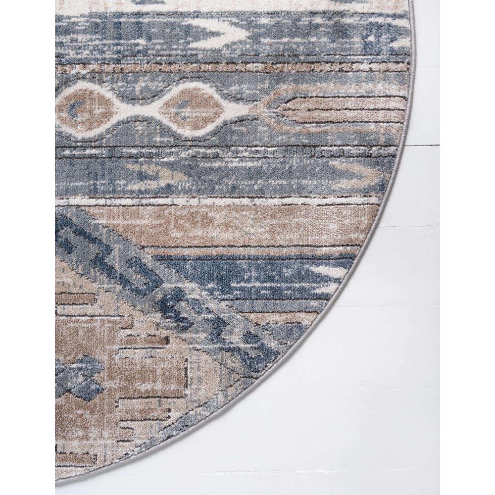 Portland Orford Area Rug 5' 3" x 5' 3", Round Navy Blue. Picture 9