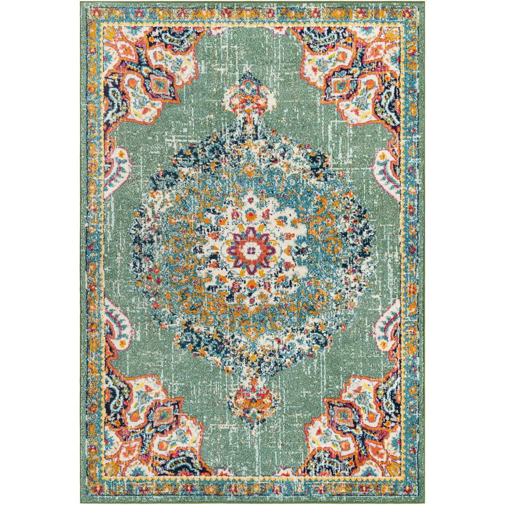 Penrose Alexis Area Rug 6' 1" x 9' 0", Rectangular Green. Picture 1