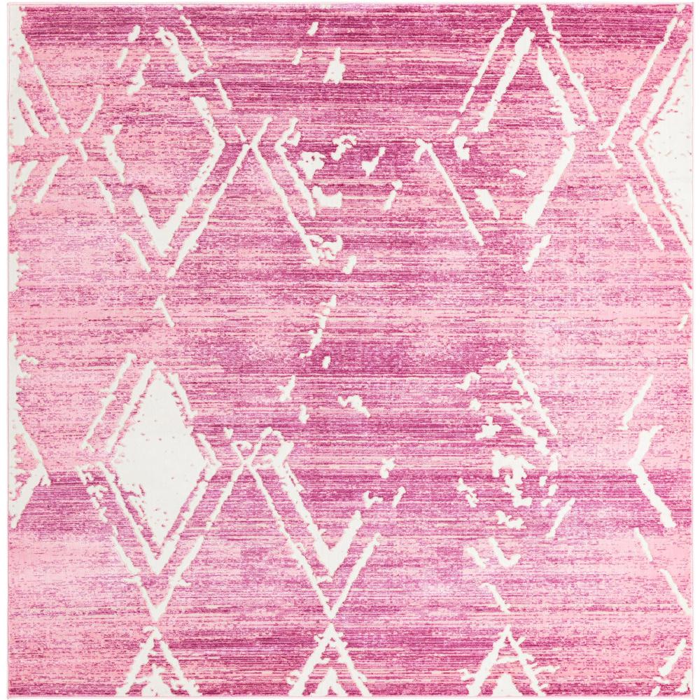 Uptown Carnegie Hill Area Rug 7' 10" x 7' 10", Square Pink. Picture 1