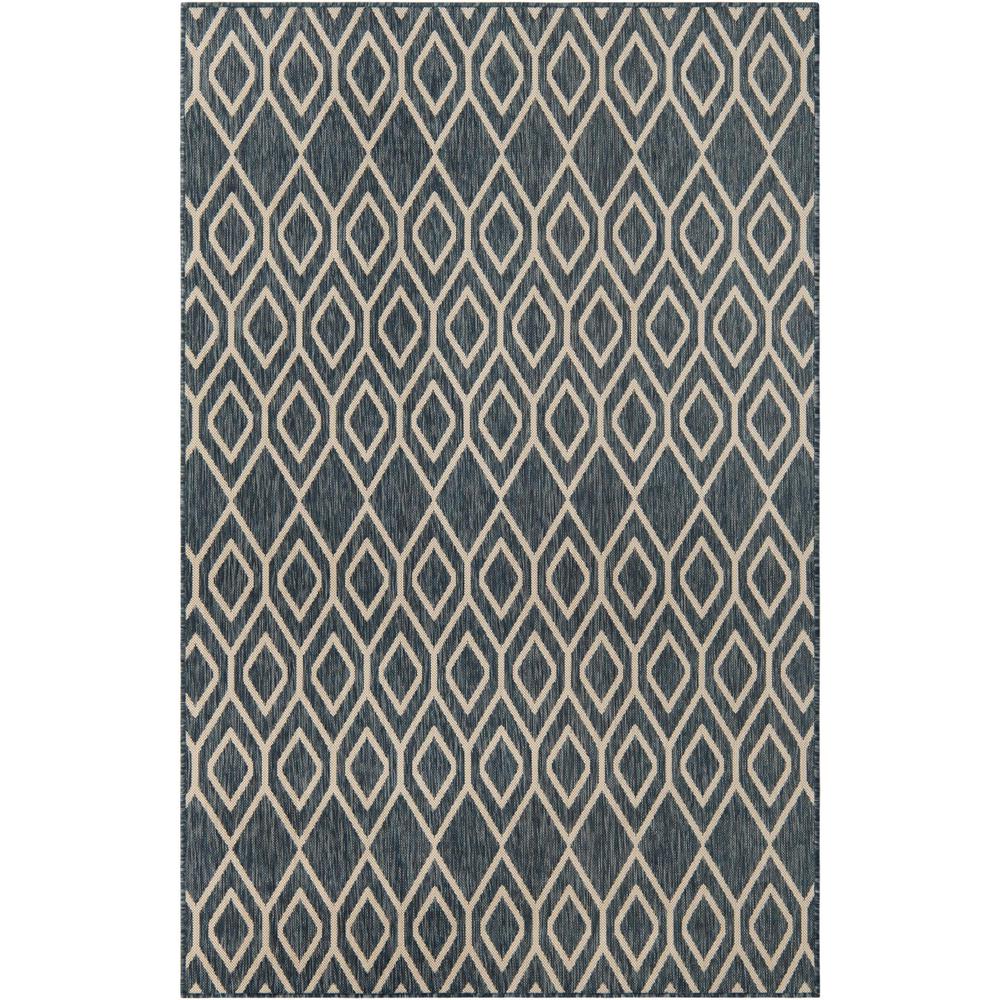 Jill Zarin Outdoor Turks and Caicos Area Rug 5' 3" x 8' 0", Rectangular Blue. Picture 1