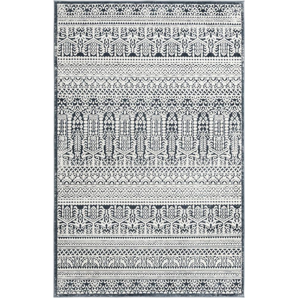 Uptown Area Rug 5' 3" x 8' 0", Rectangular, Blue. Picture 1