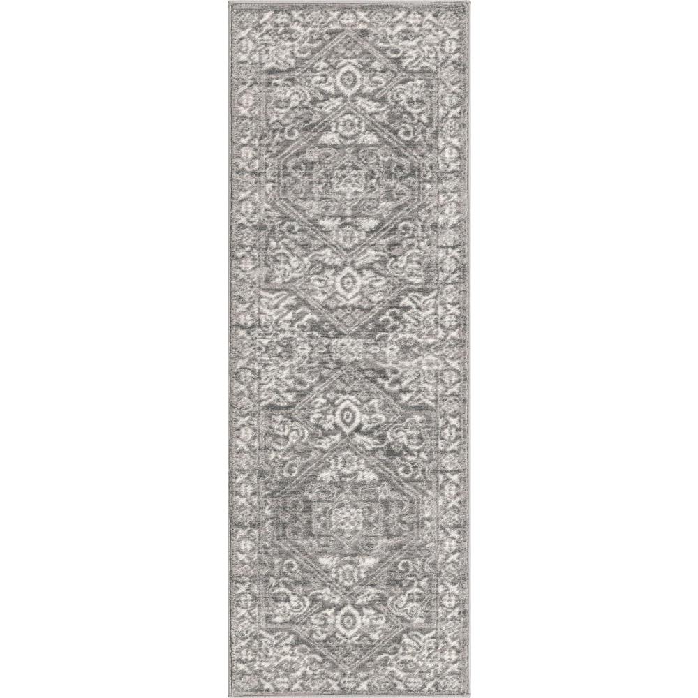 Unique Loom 6 Ft Runner in Gray (3150660). Picture 1