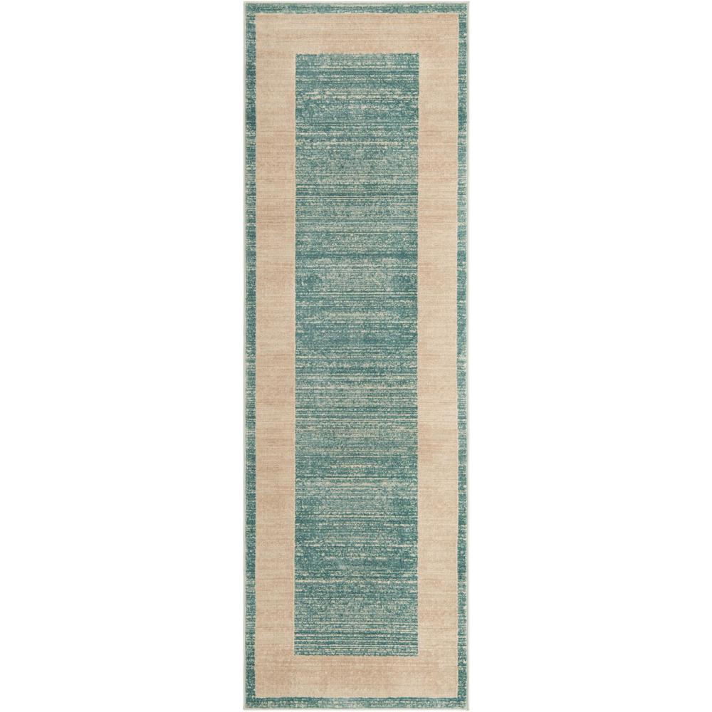 Uptown Yorkville Area Rug 2' 7" x 8' 0", Runner Turquoise. Picture 1