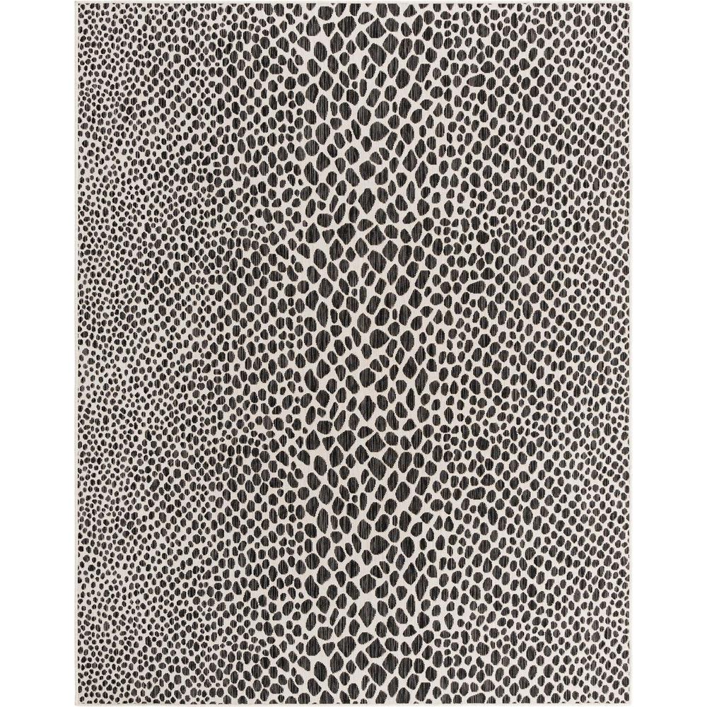 Jill Zarin Outdoor Collection, Area Rug, Black, 7' 10" x 10' 0", Rectangular. Picture 1