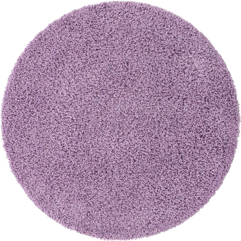 Unique Loom 5 Ft Round Rug in Lilac (3151458). Picture 1