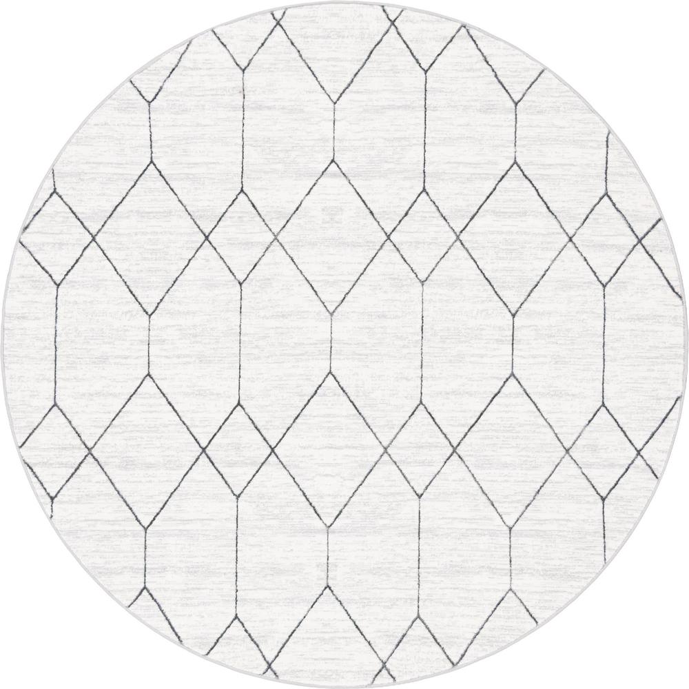 Unique Loom 8 Ft Round Rug in Ivory (3149068). Picture 1