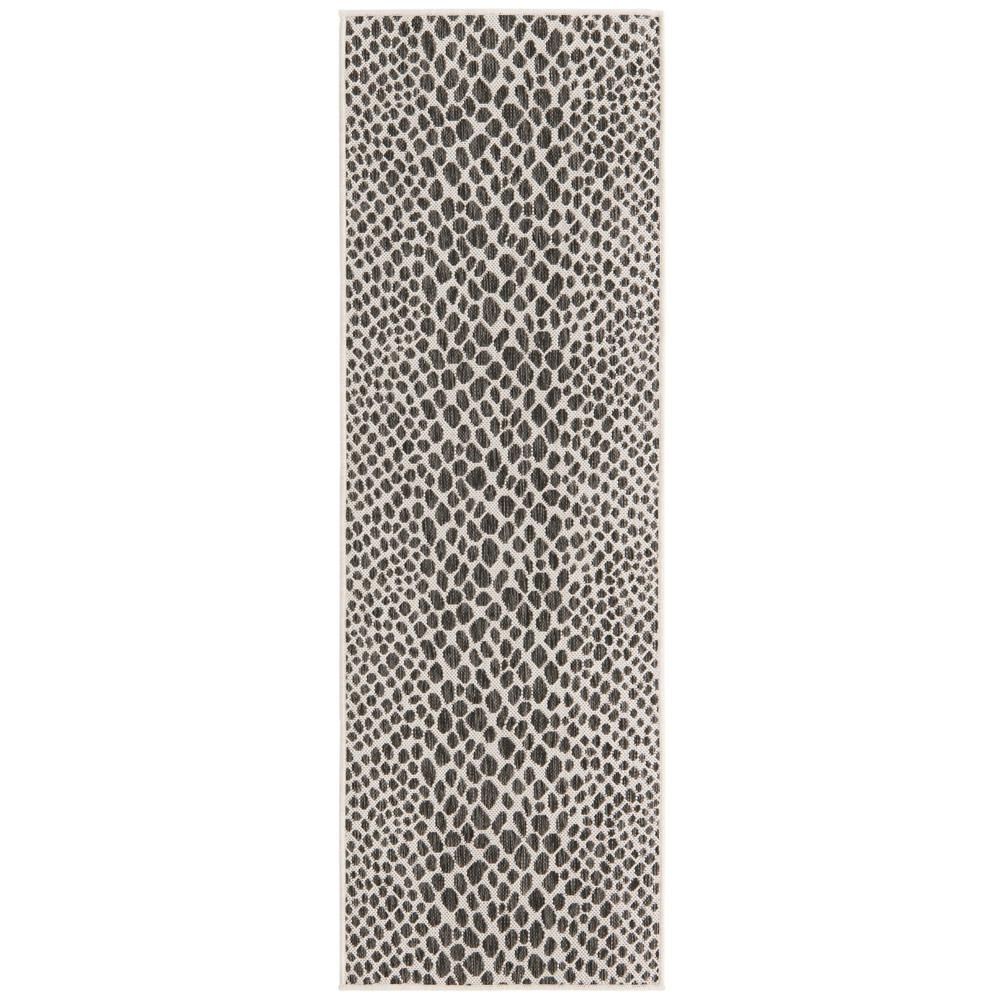 Jill Zarin Outdoor Collection, Area Rug, Black, 2' 0" x 6' 0", Runner. Picture 1