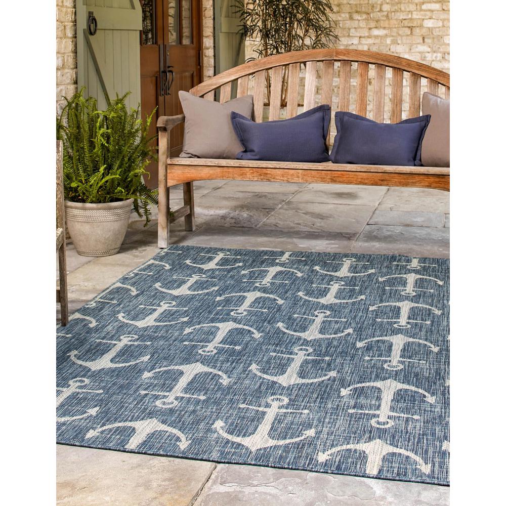 Outdoor Coastal Collection, Area Rug, Blue, 2' 0" x 3' 0", Rectangular. Picture 3
