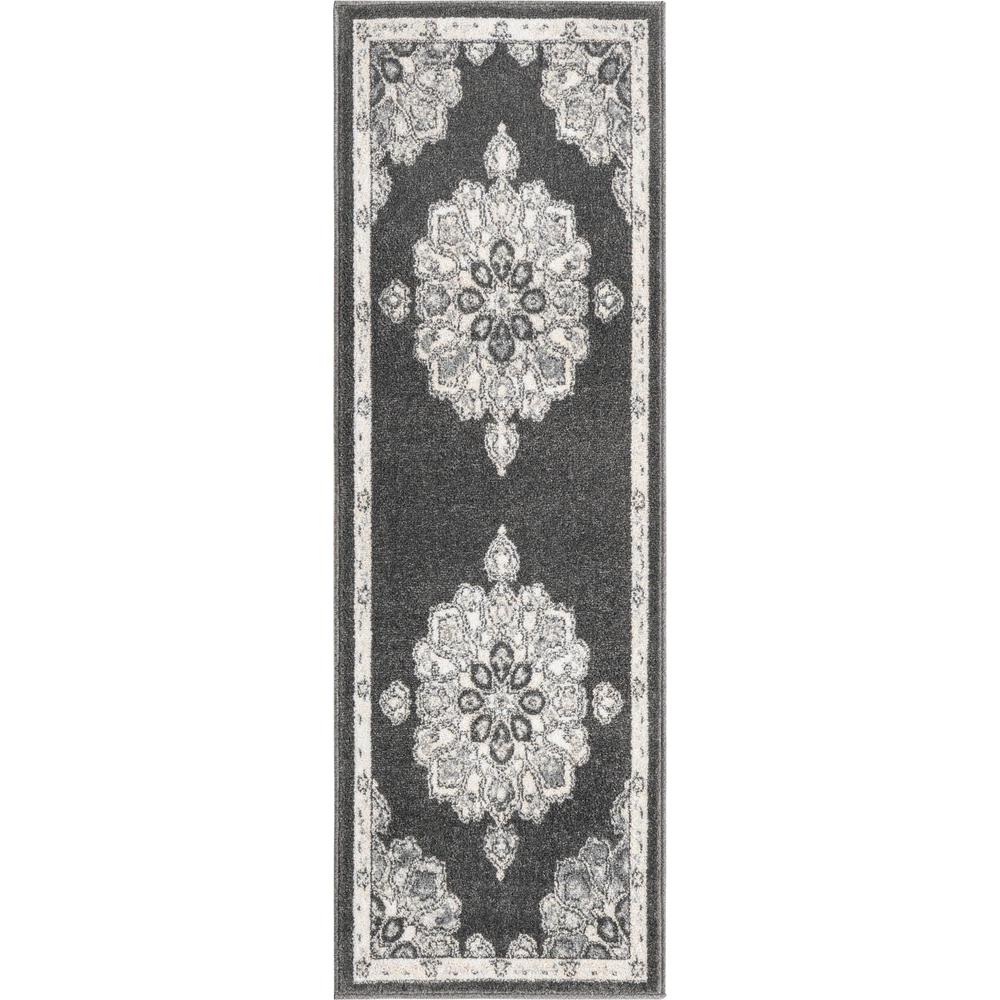 Unique Loom 6 Ft Runner in Charcoal (3158762). Picture 1
