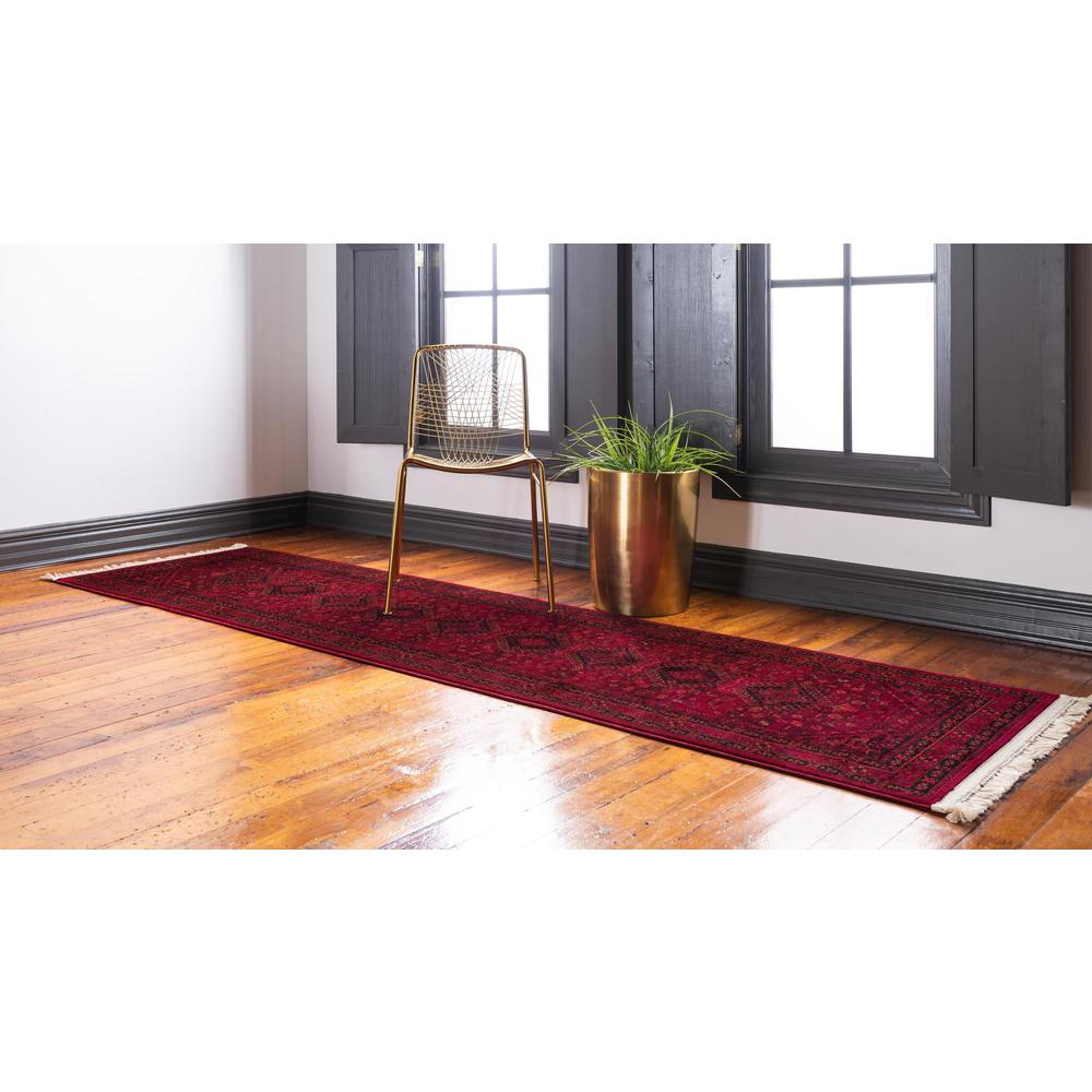 Unique Loom 6 Ft Runner in Red (3154203). Picture 3