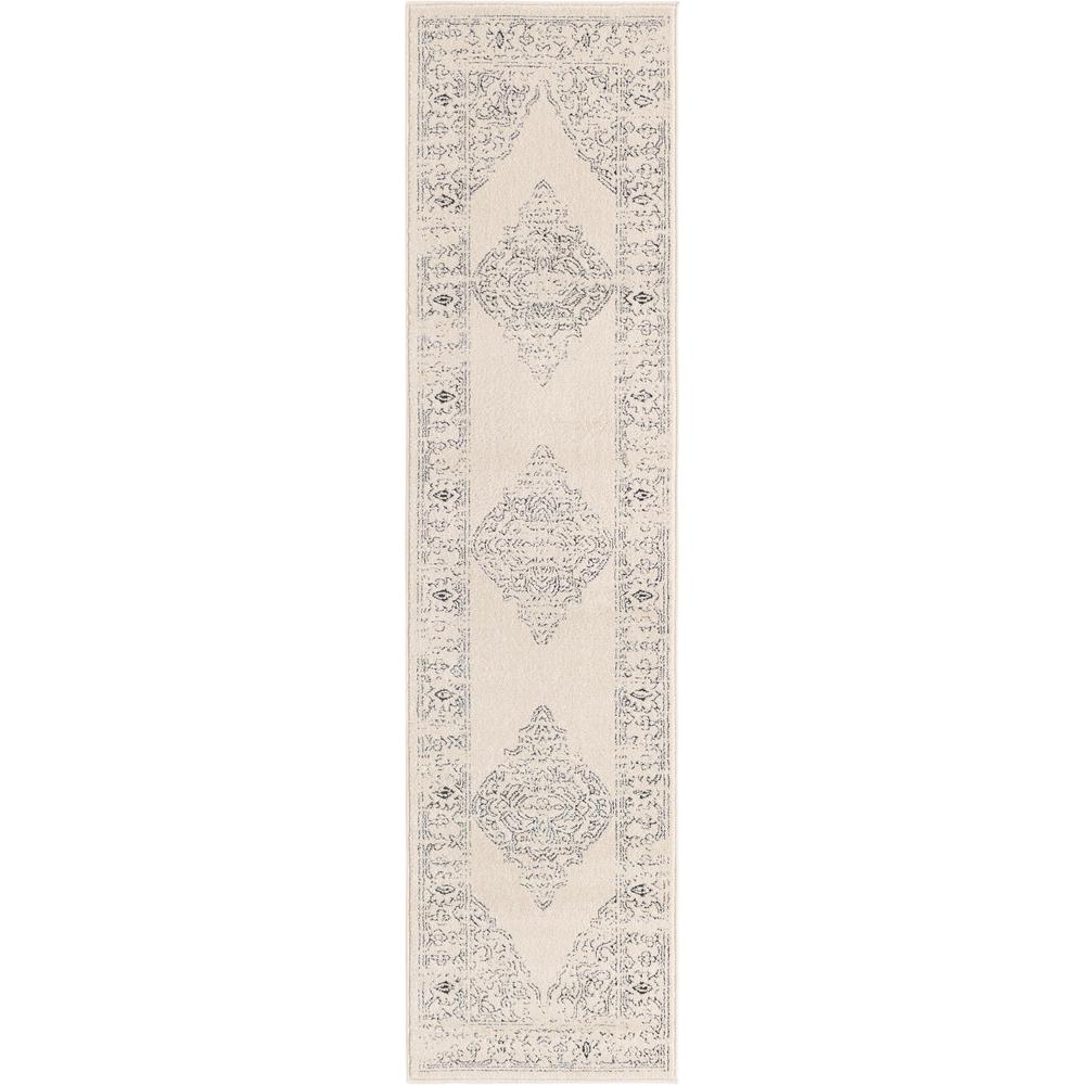 Unique Loom 8 Ft Runner in White (3161712). Picture 1