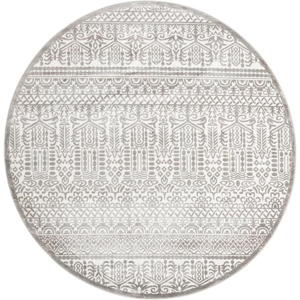 Uptown Area Rug 7' 10" x 7' 10", Round Gray. Picture 1