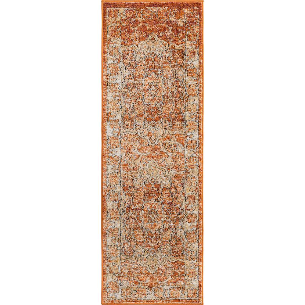 Unique Loom 6 Ft Runner in Rust Red (3161893). Picture 1