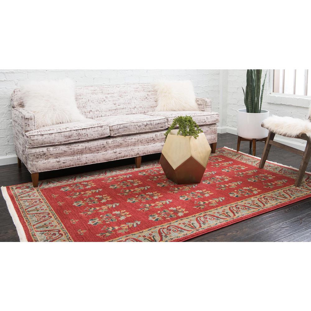 Savoy Fars Rug, Red (6' 0 x 9' 0). Picture 3