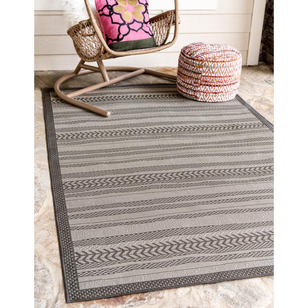 Outdoor Lines Rug, Gray (8' 0 x 11' 4). Picture 2