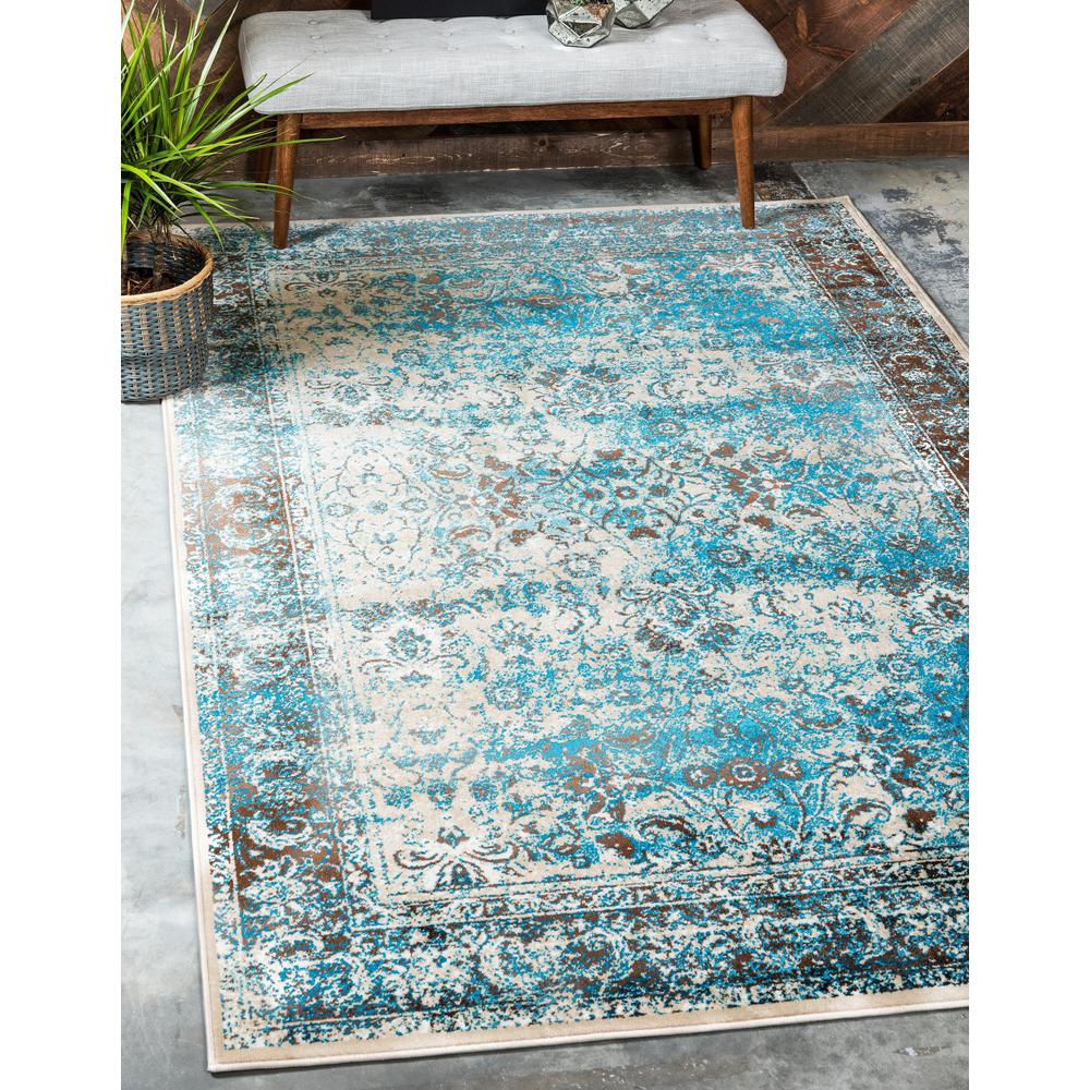 Imperial Bosphorus Rug, Ivory/Turquoise (4' 0 x 6' 0). Picture 2