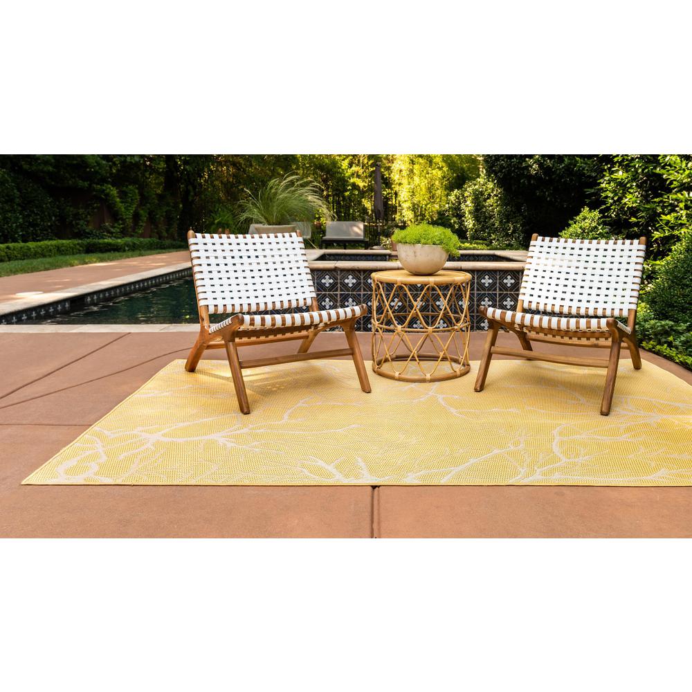Outdoor Branch Rug, Yellow (4' 0 x 6' 0). Picture 4