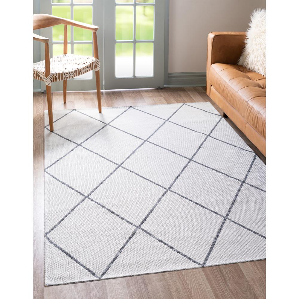 Diamond Decatur Rug, Ivory/Gray (8' 5 x 11' 4). Picture 2