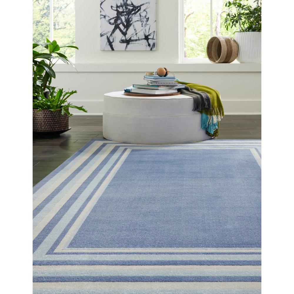 Unique Loom 1 Ft Square Sample Rug in Blue (3157352). Picture 3