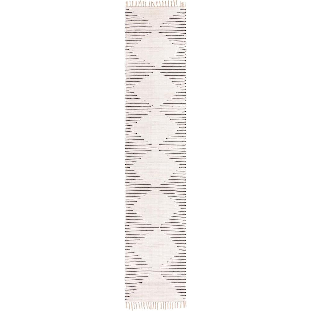 Chindi Cotton Collection, Area Rug, White, 2' 11" x 16' 1", Runner. Picture 1
