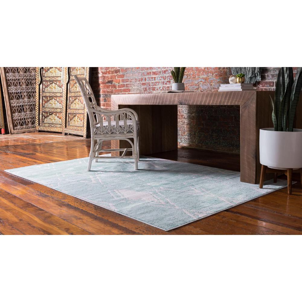 Uptown Carnegie Hill Area Rug 2' 0" x 3' 1", Rectangular Turquoise. Picture 3