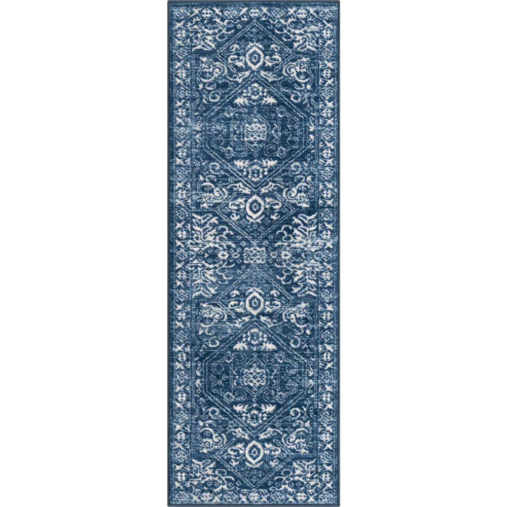 Unique Loom 6 Ft Runner in Blue (3150684). Picture 1