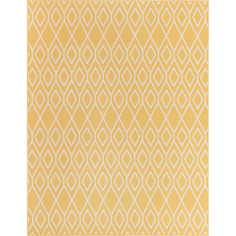 Jill Zarin Outdoor Turks and Caicos Area Rug 7' 10" x 10' 0", Rectangular Yellow Ivory. Picture 1
