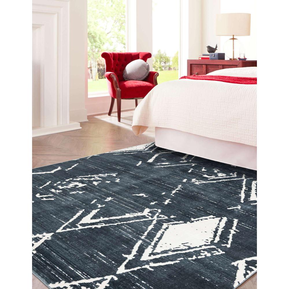 Uptown Carnegie Hill Area Rug 1' 8" x 1' 8", Square Navy Blue. Picture 3