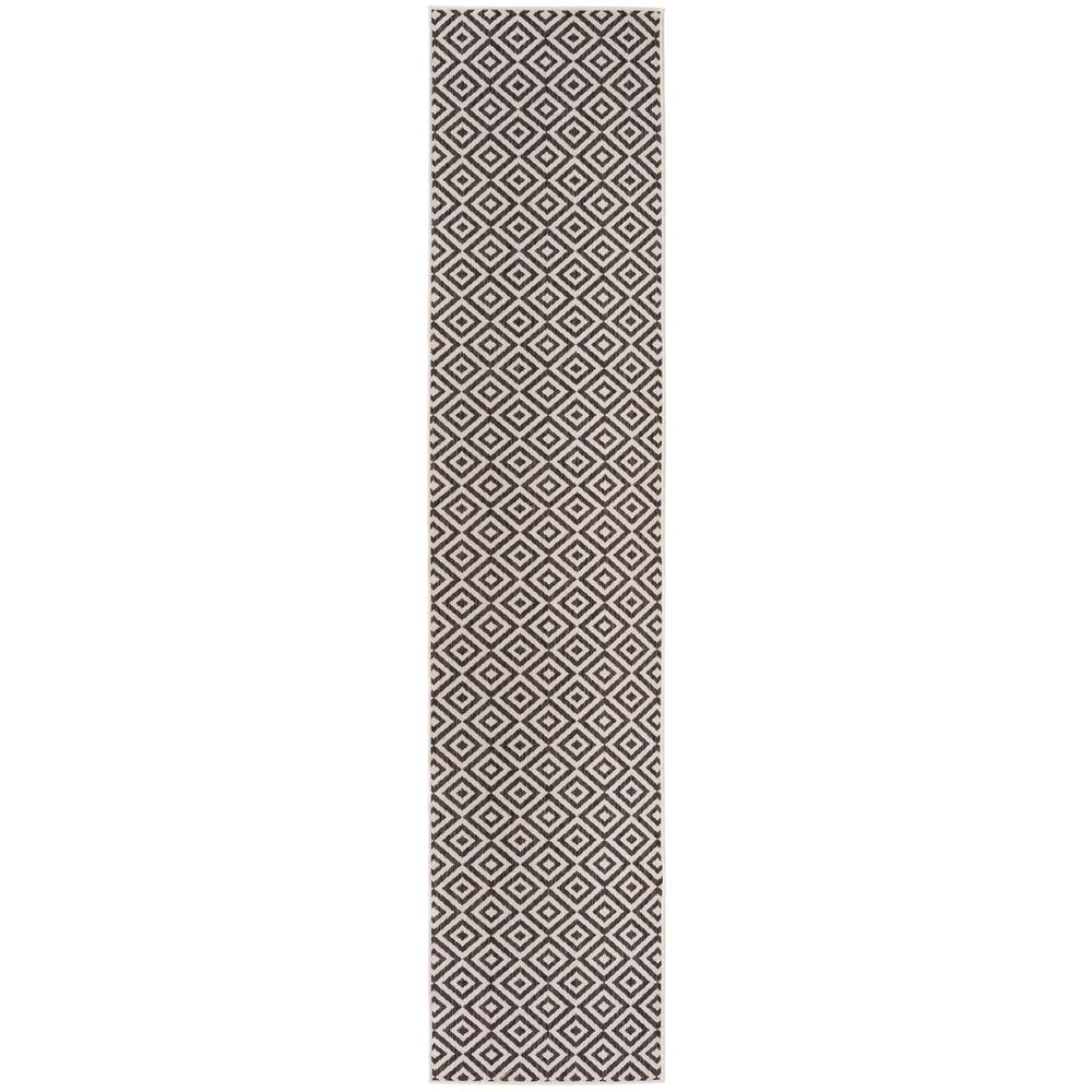 Jill Zarin Outdoor Costa Rica Area Rug 2' 7" x 12' 0", Runner Charcoal Gray. Picture 1