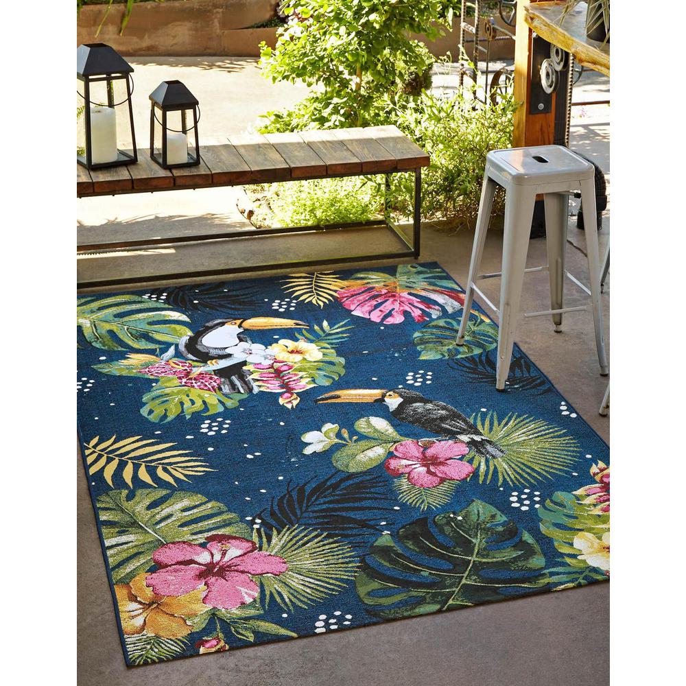 Outdoor Botanical Collection, Area Rug, Multi, 4' 0" x 6' 0", Rectangular. Picture 2