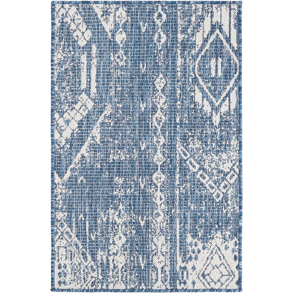 Outdoor Bohemian Collection, Area Rug, Blue, 2' 0" x 3' 0", Rectangular. Picture 1