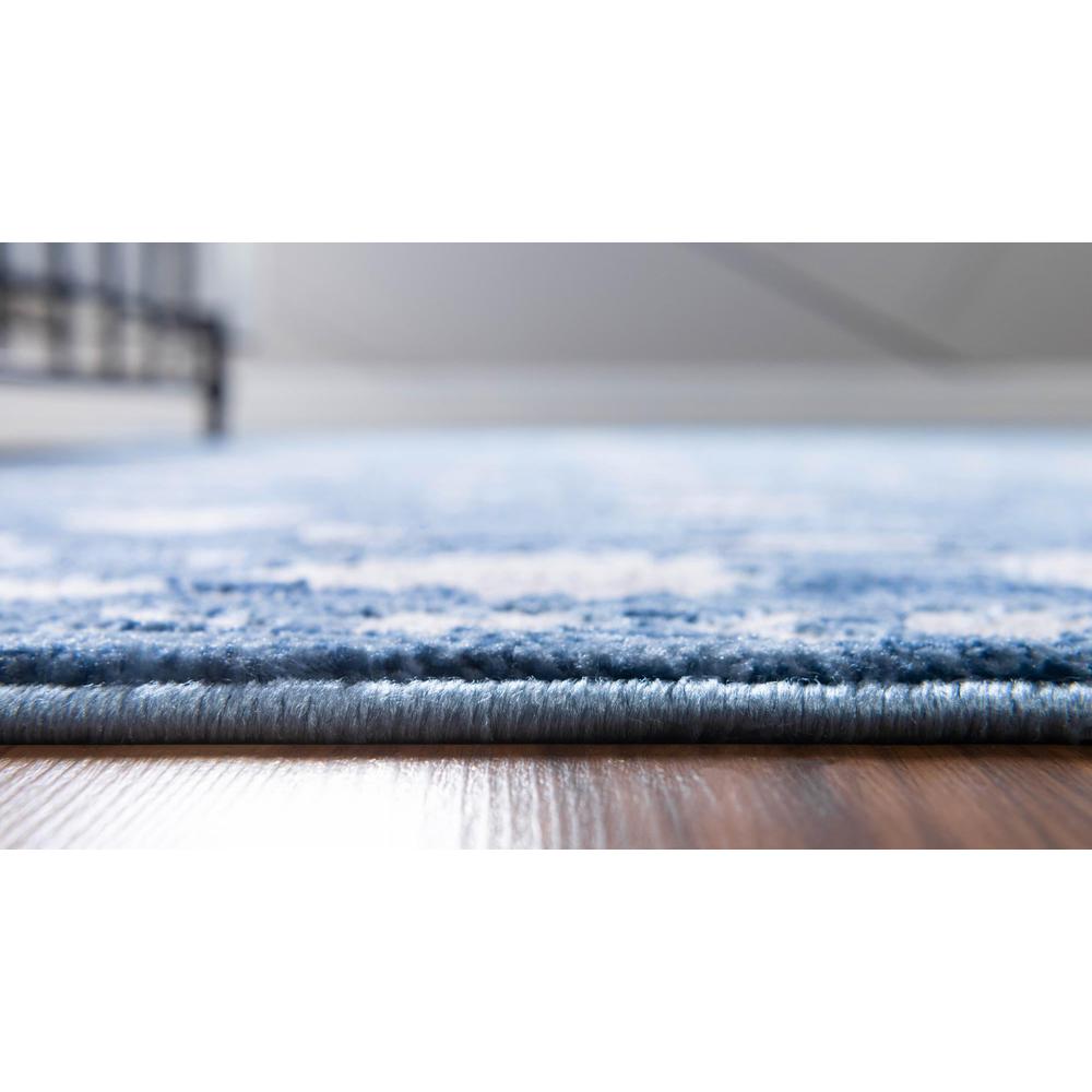 Unique Loom 3 Ft Round Rug in Blue (3150728). Picture 5