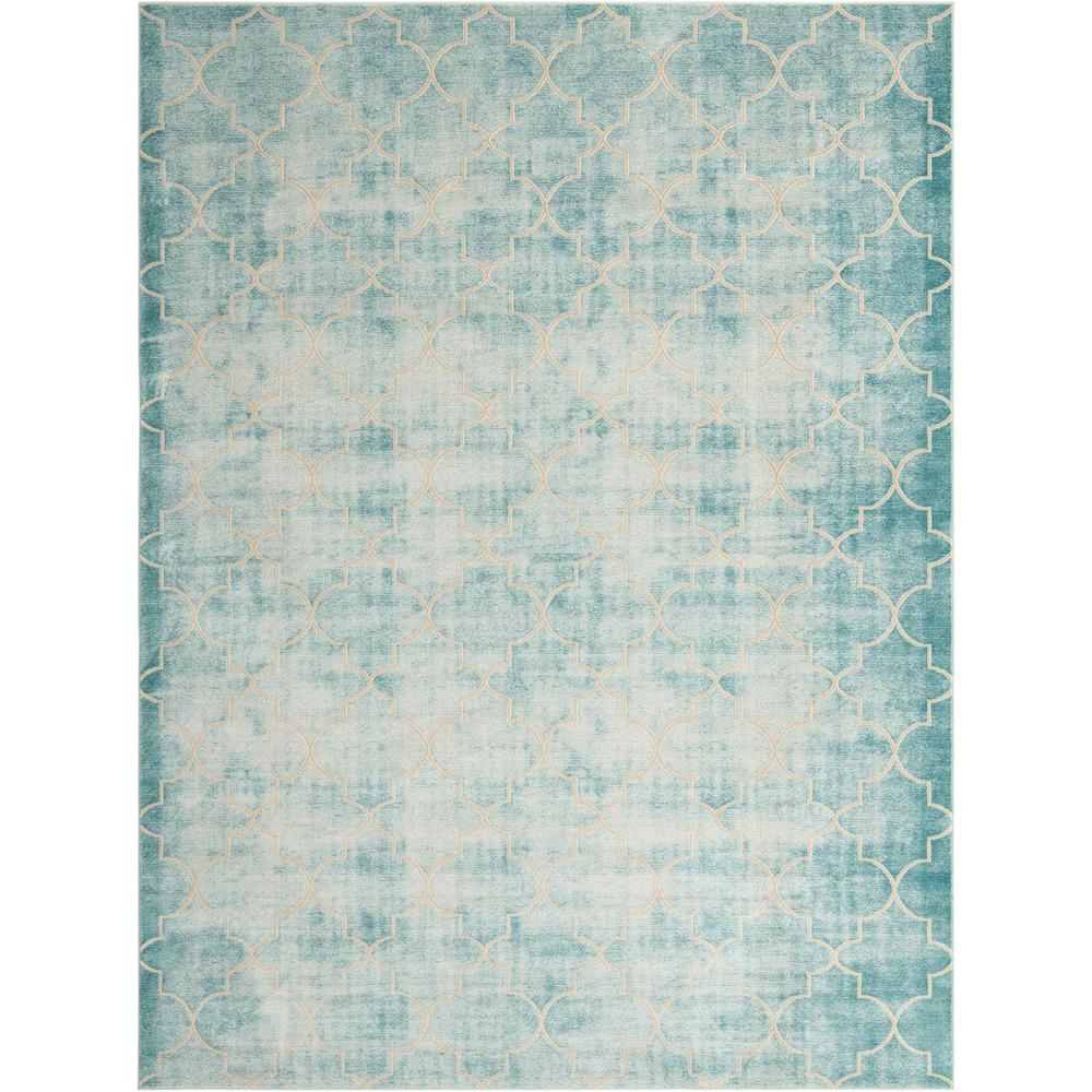 Uptown Area Rug 9' 0" x 12' 0", Rectangular Teal. Picture 1