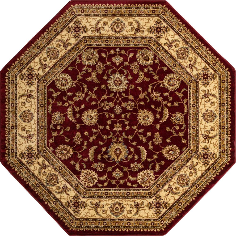 Unique Loom 8 Ft Octagon Rug In Red 3157615