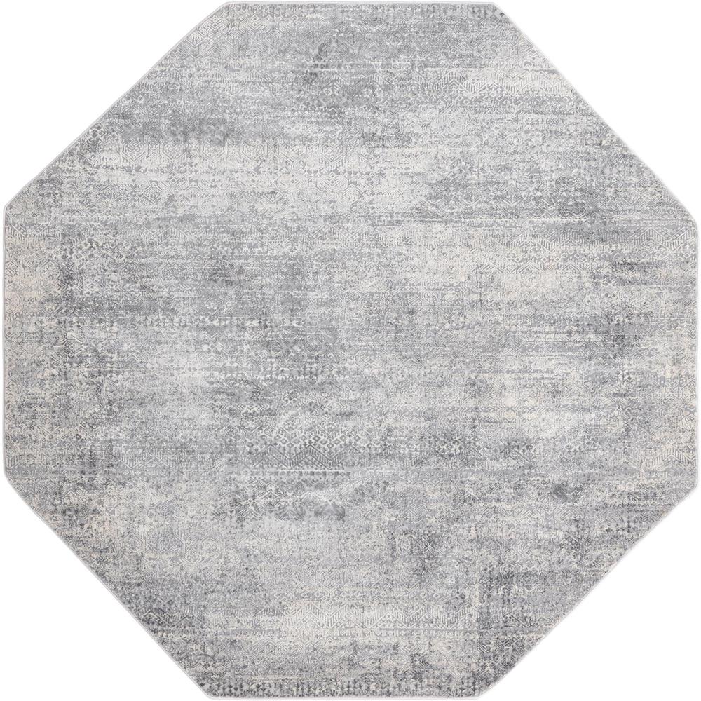 Finsbury Sarah Area Rug 7' 10" x 7' 10", Octagon Gray. Picture 1