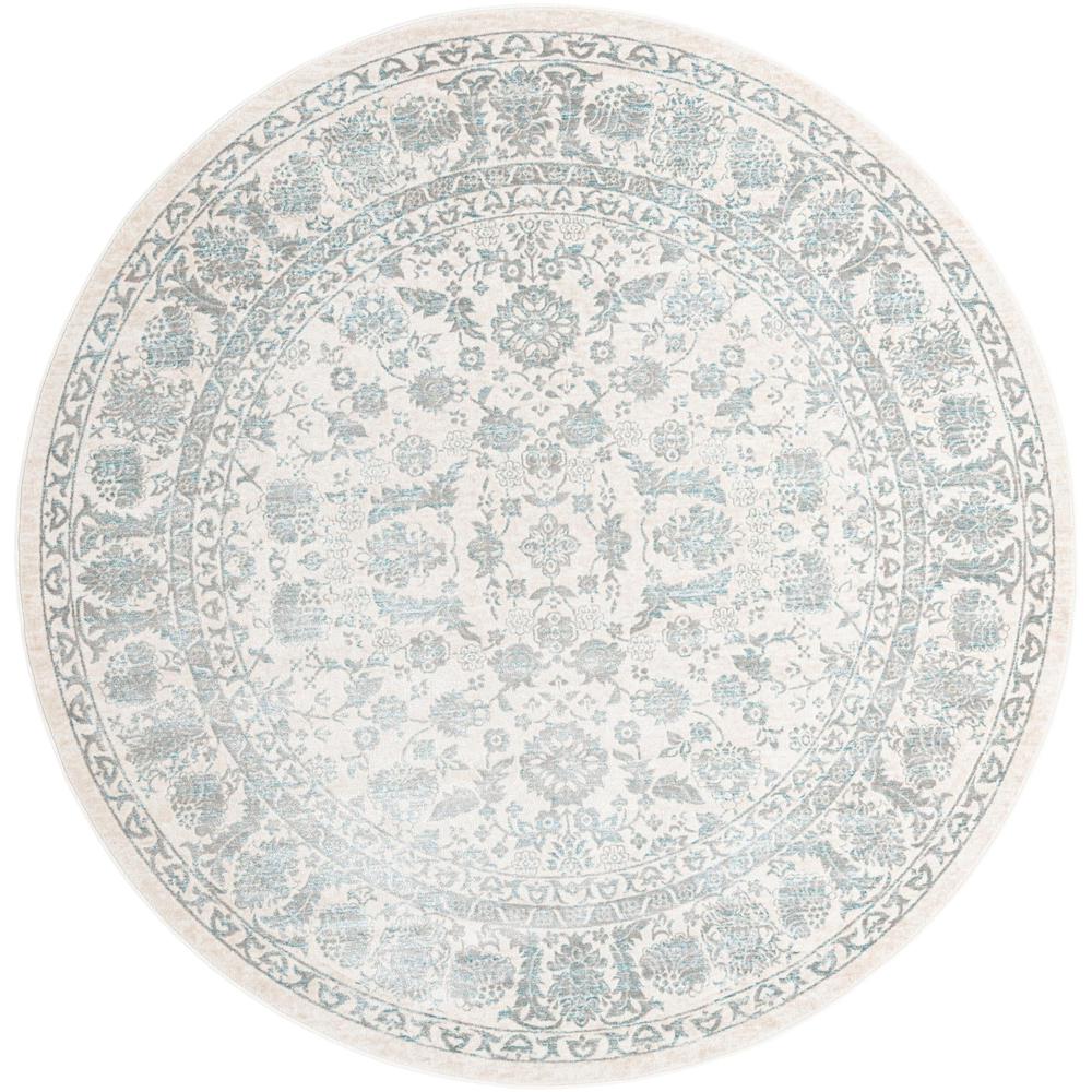 Uptown Area Rug 7' 10" x 7' 10", Round - Teal. Picture 1