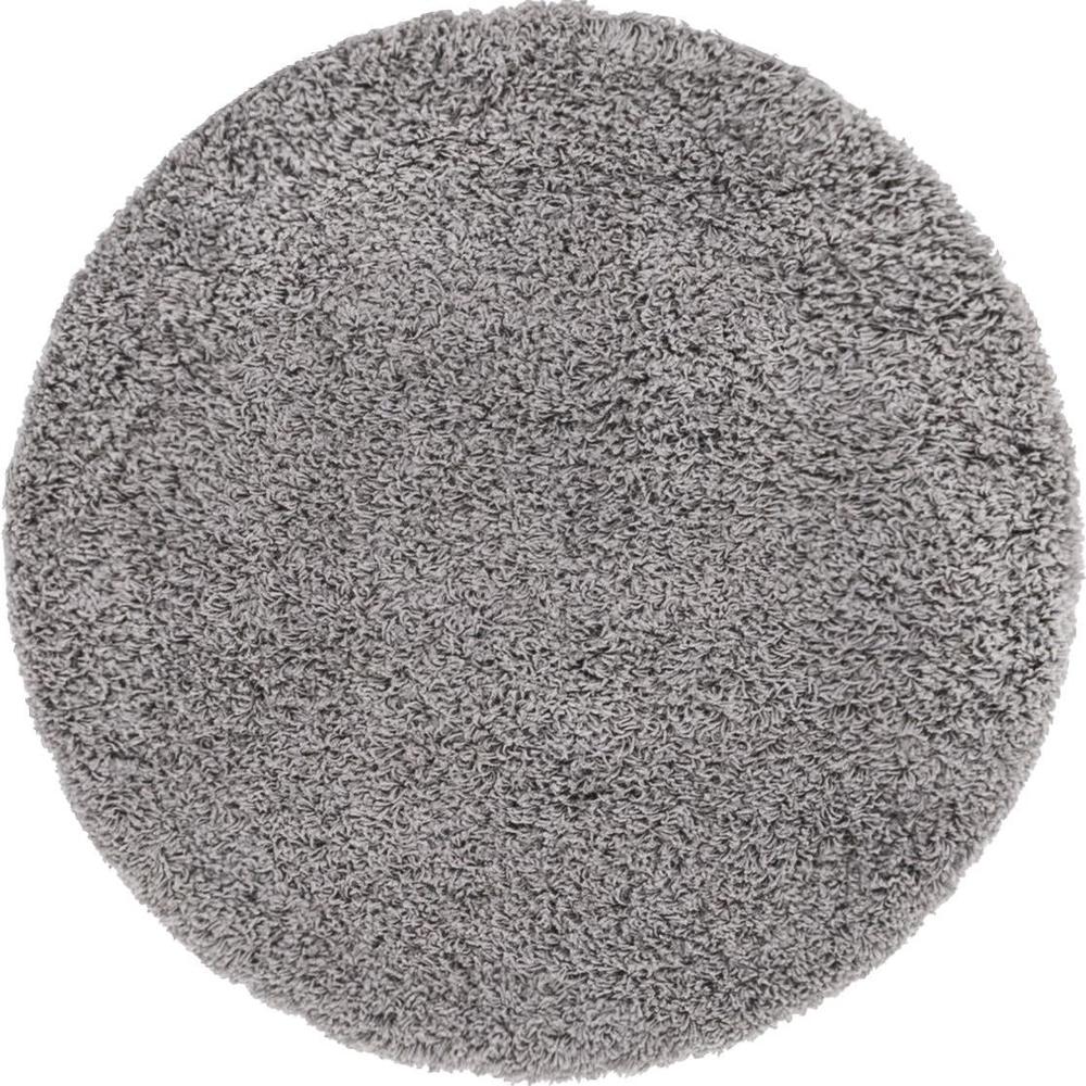 Unique Loom 3 Ft Round Rug in Cloud Gray (3151298). Picture 1