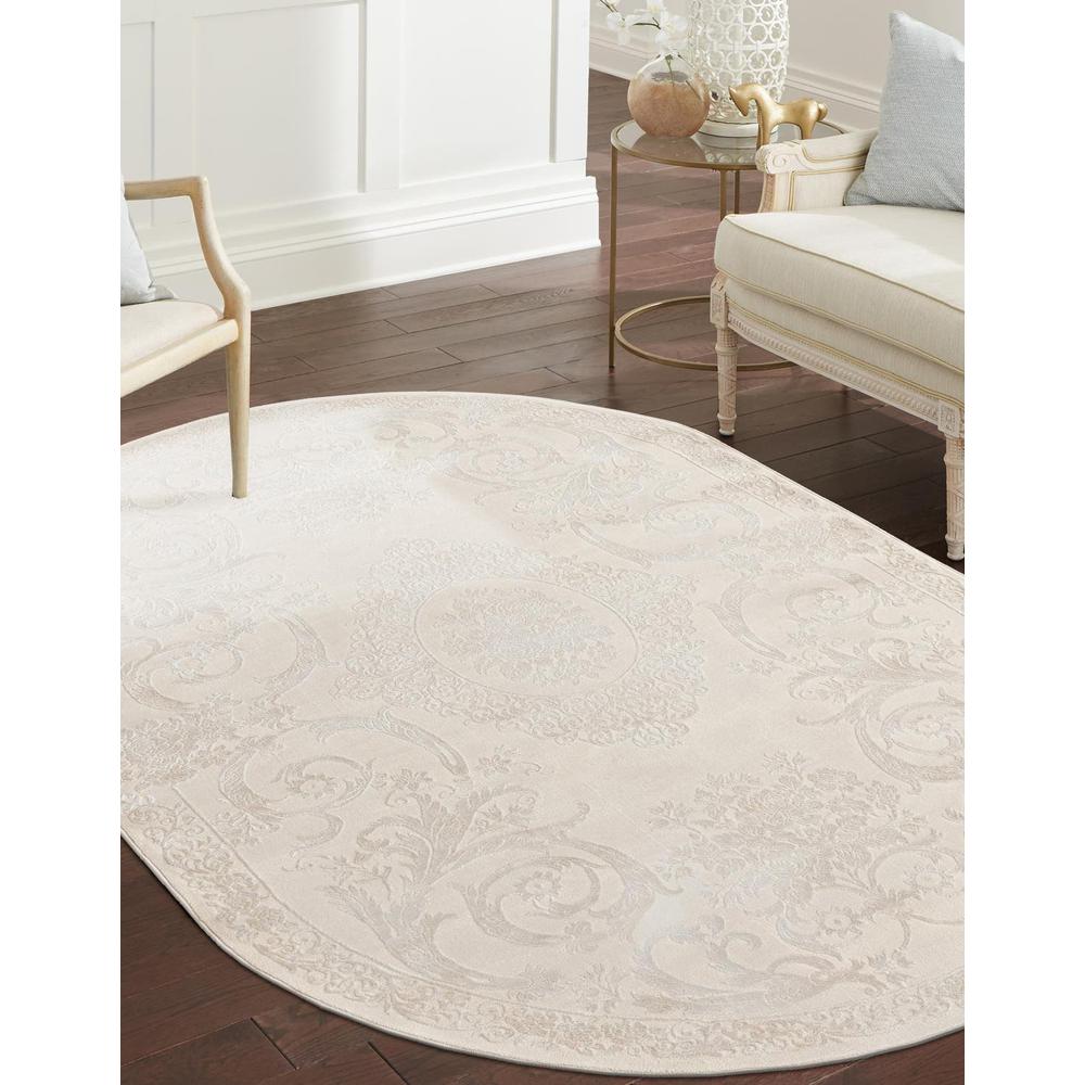 Finsbury Diana Area Rug 5' 3" x 8' 0", Oval Ivory. Picture 2