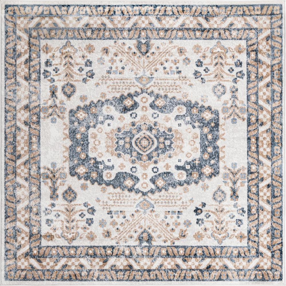 Unique Loom 8 Ft Square Rug in Ivory (3155718). Picture 1