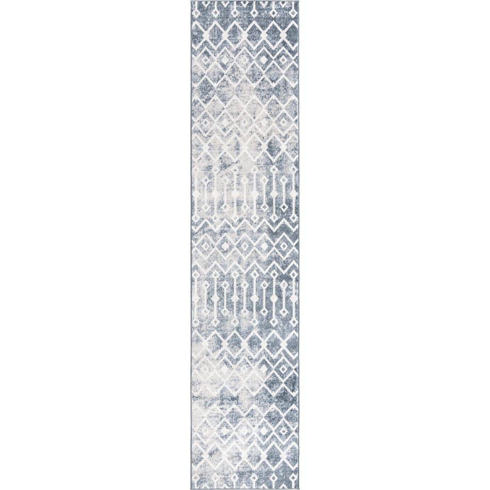 Unique Loom 12 Ft Runner in Blue (3160965). Picture 1