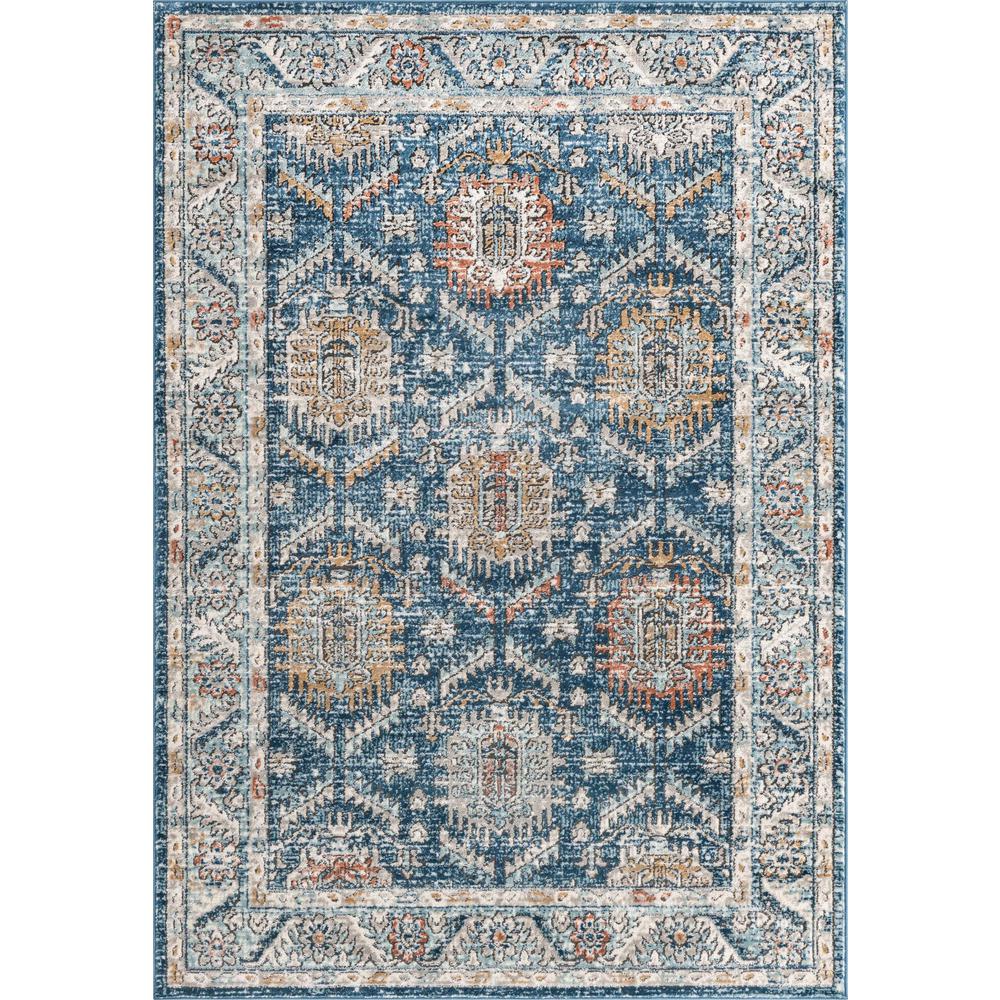 Nyla Collection, Area Rug, Blue 5' 3" x 8' 0", Rectangular. Picture 1