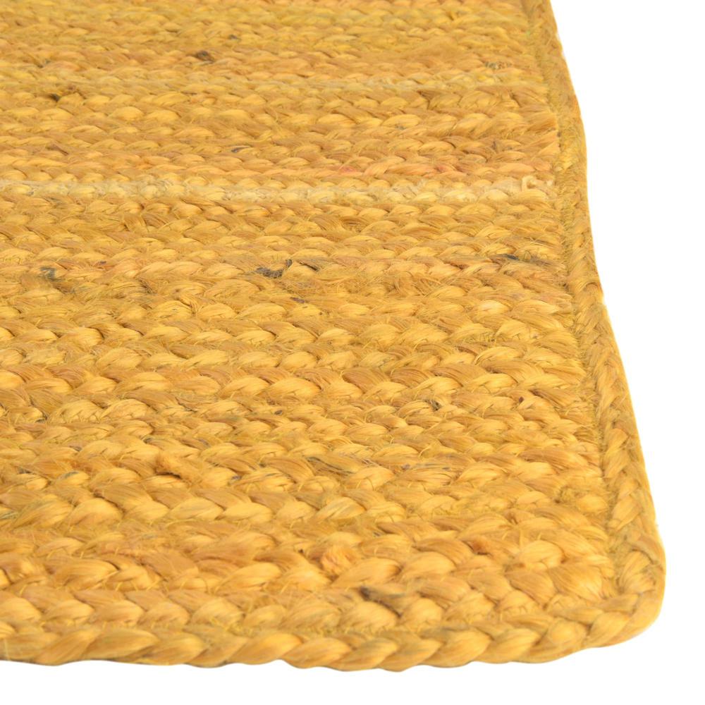 Braided Jute Collection, Area Rug, Yellow, 2' 0" x 3' 1", Rectangular. Picture 9