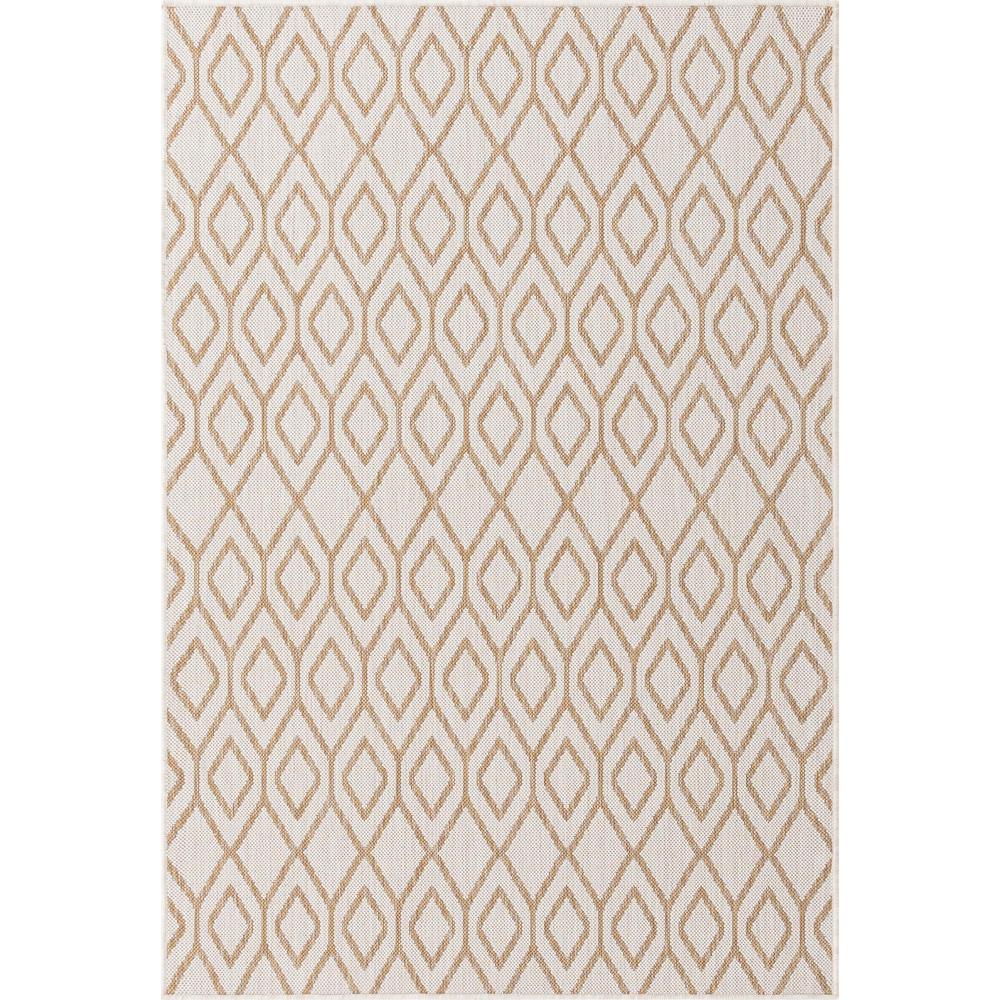 Jill Zarin Outdoor Turks and Caicos Area Rug 4' 0" x 6' 0", Rectangular Beige. Picture 1