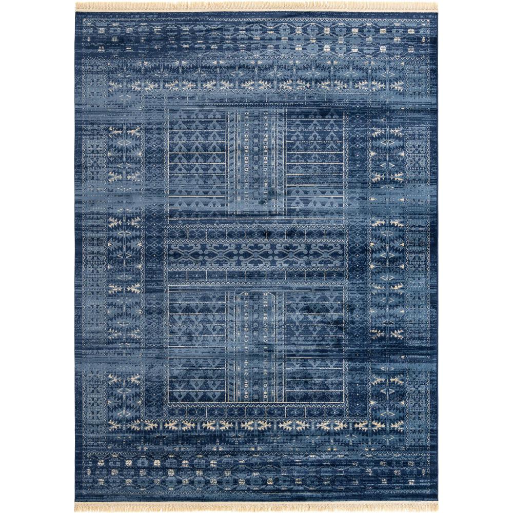 Unique Loom Rectangular 10x13 Rug in Blue (3154205). Picture 1