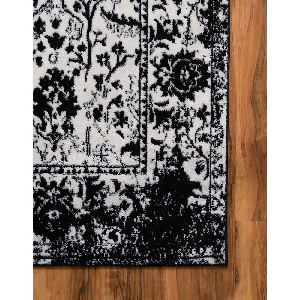 Portland Central Area Rug 10' 0" x 14' 0", Rectangular Black and White. Picture 9