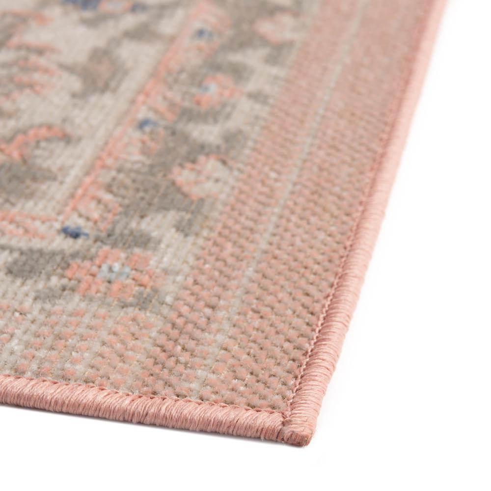 Unique Loom 1 Ft Square Sample Rug in Powder Pink (3155006). Picture 6