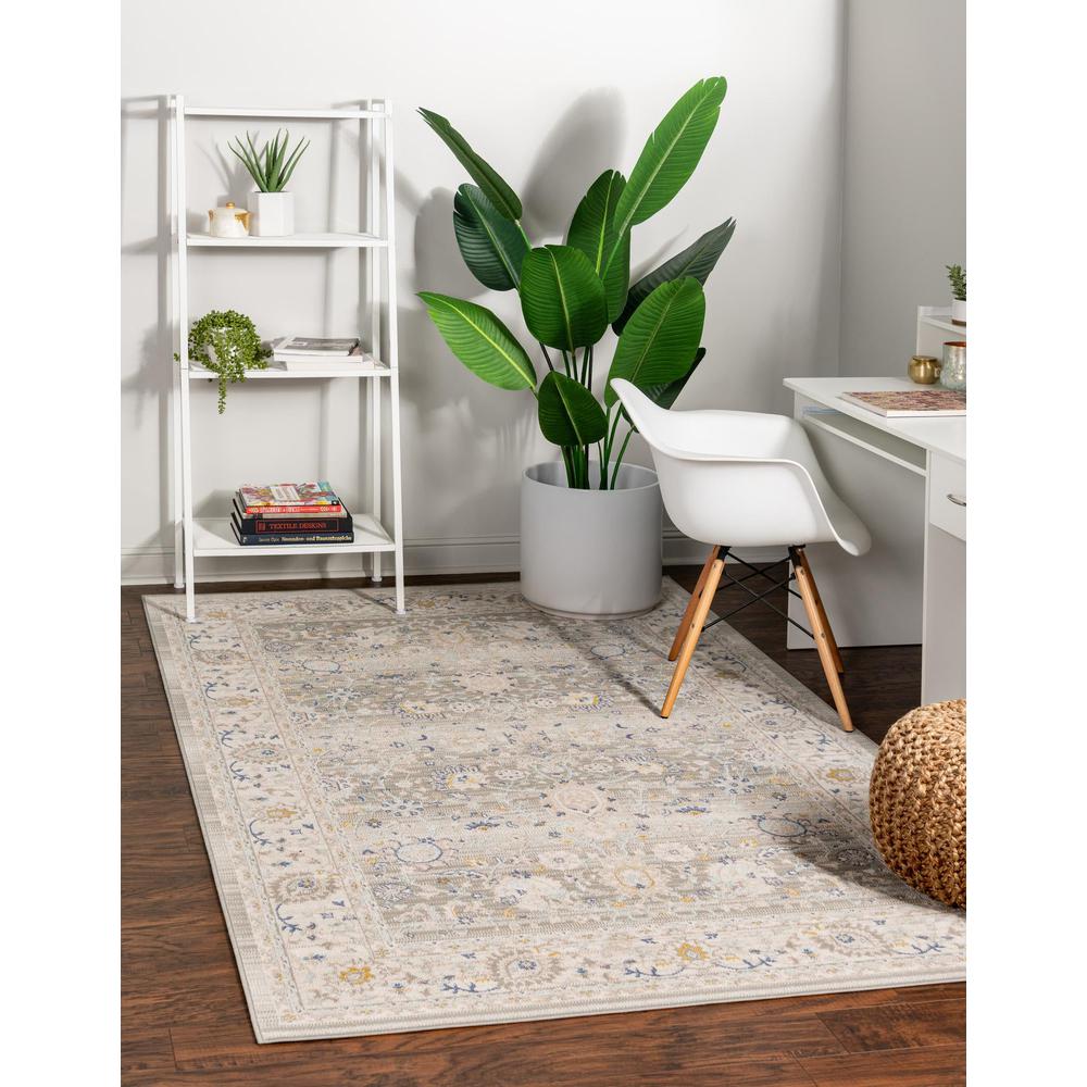 Unique Loom 1 Ft Square Sample Rug in Cloud Gray (3155060). Picture 2