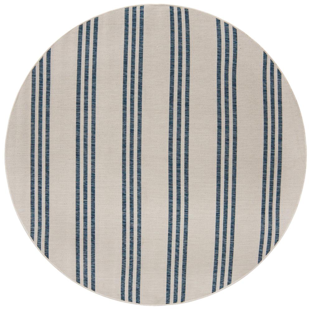 Jill Zarin Outdoor Anguilla Area Rug 6' 7" x 6' 7", Round Ivory. Picture 1