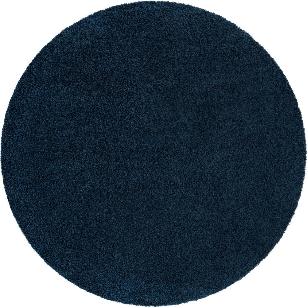 Unique Loom 12 Ft Round Rug in Navy Blue (3151323). Picture 1