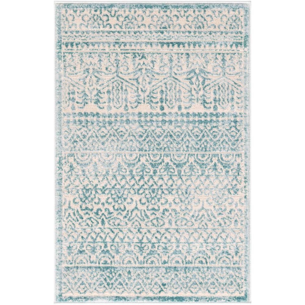 Uptown Area Rug 2' 0" x 3' 1" Rectangular Teal. Picture 1